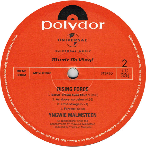 Yngwie J. Malmsteen* -Rising Force