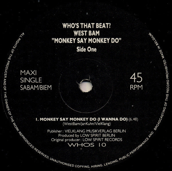 WestBam - Disco Deutschland + Monkey Say Monkey Do