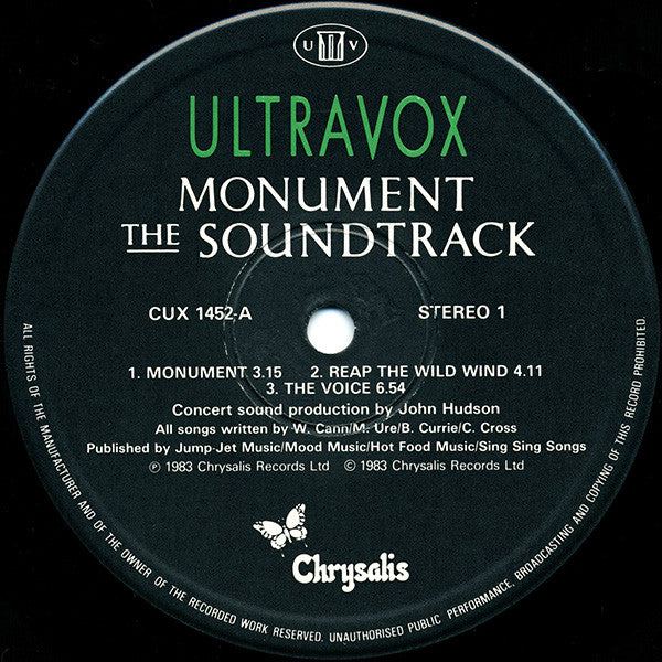 Ultravox -Monument The Soundtrack