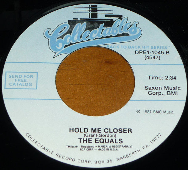 The Equals -Baby Come Back / Hold Me Closer