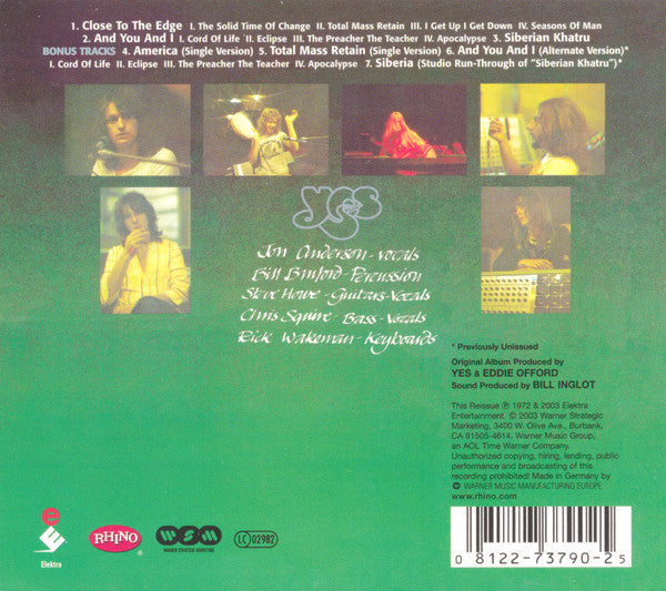 Yes -Close To The Edge