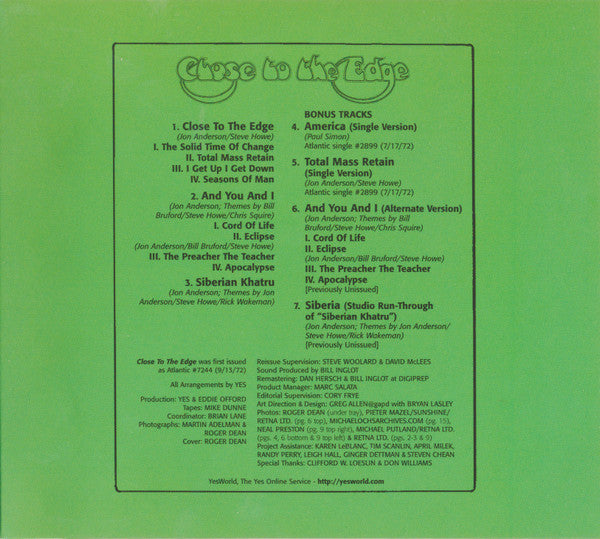 Yes -Close To The Edge