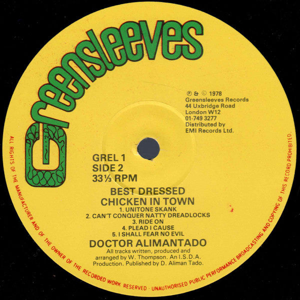 Dr. Alimantado - Best Dressed Chicken In Town