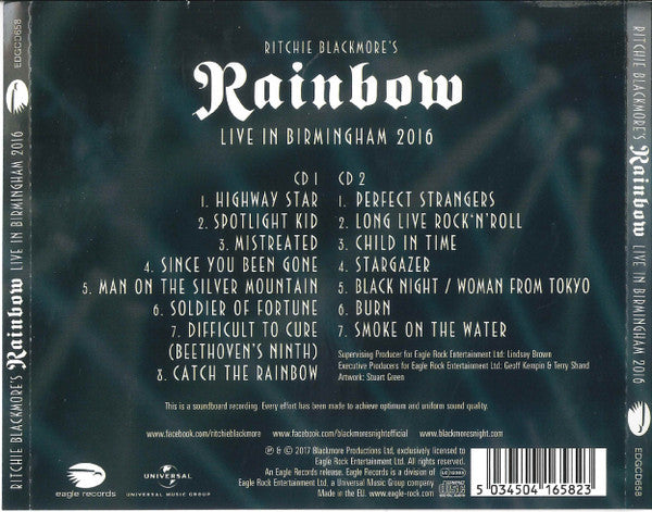 Ritchie Blackmore's Rainbow* -Live In Birmingham 2016