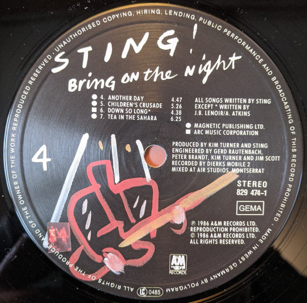 Sting - Bring On The Night