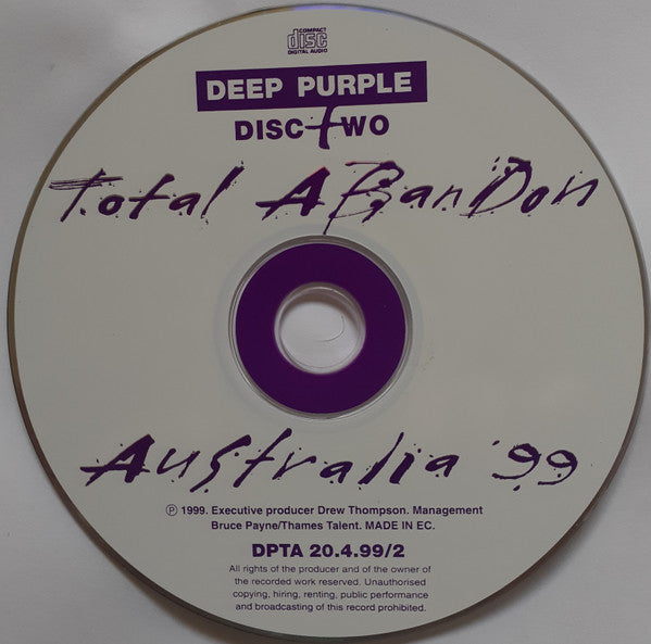 Deep Purple -Total Abandon - Australia '99