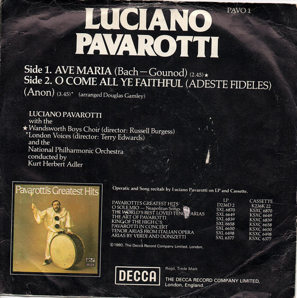 Luciano Pavarotti -Ave Maria / O Come All Ye Faithful
