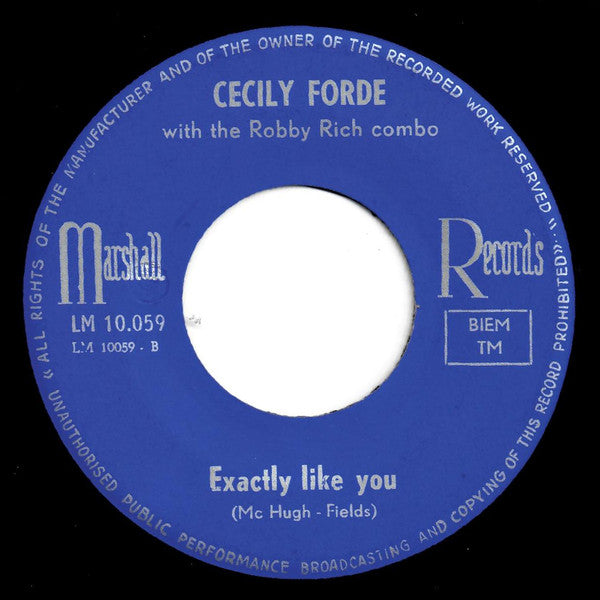 Cecily Forde With The Robby Rich Combo - You Go To My Head