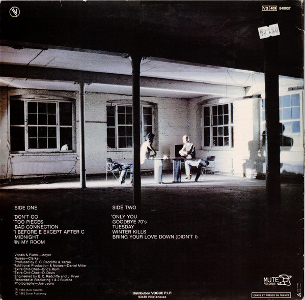 Yazoo -Upstairs At Eric's