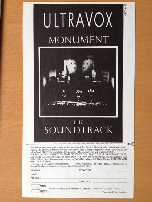 Ultravox -Monument The Soundtrack