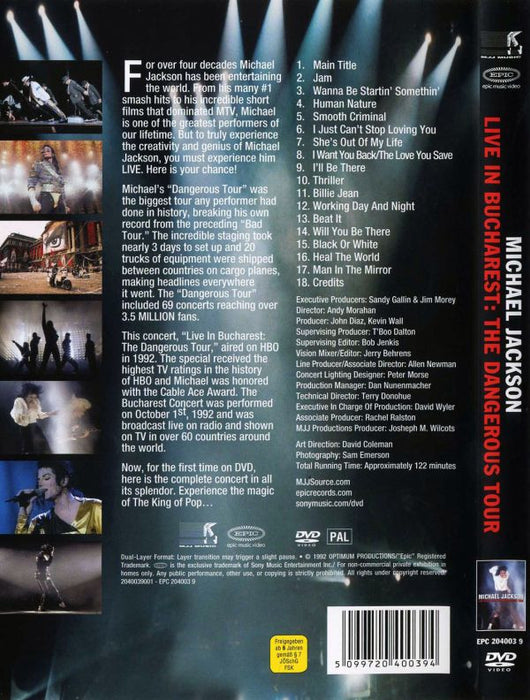 Michael Jackson -Live In Bucharest: The Dangerous Tour