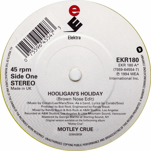 Mötley Crüe -Hooligan's Holiday
