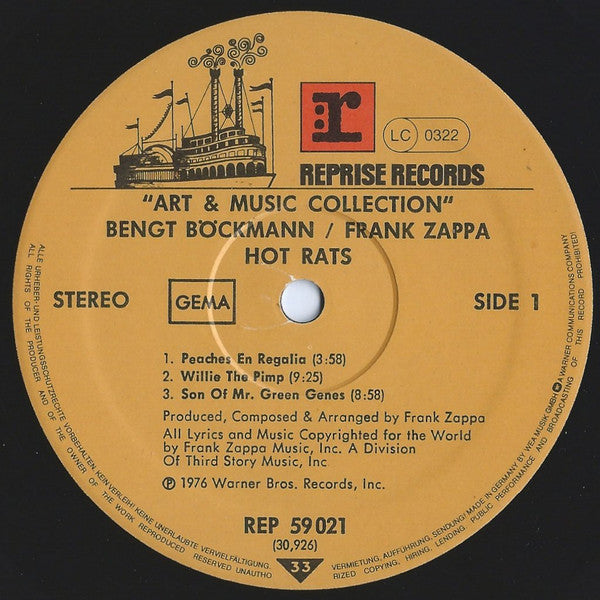 Frank Zappa -Hot Rats (Art & Music Collection 2)