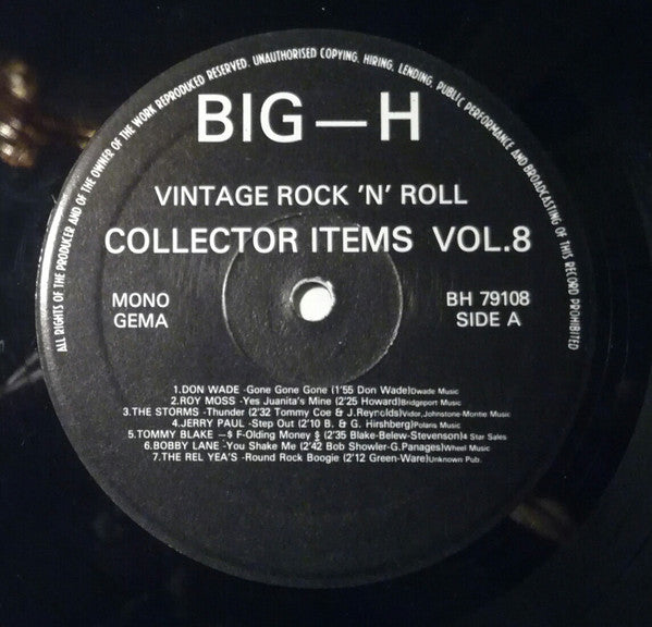 Various -Vintage Rock 'N' Roll Collector Items Vol. 8