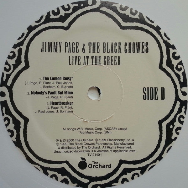 Jimmy Page & The Black Crowes -Live At The Greek