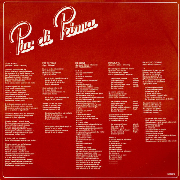 Pupo -Più Di Prima