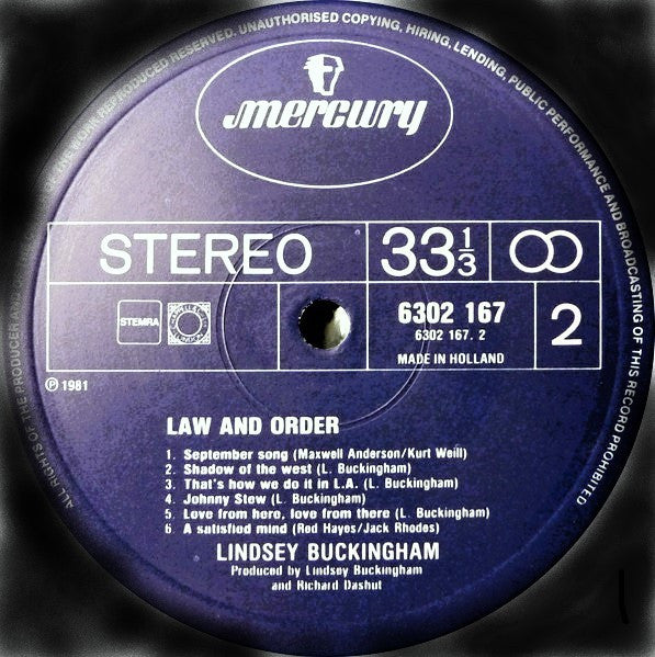 Lindsey Buckingham -Law And Order