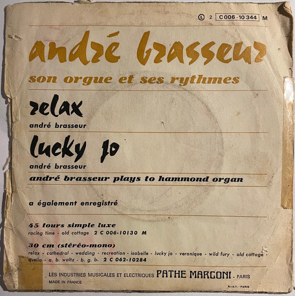 The Golden Organ Of Andre Brasseur* - Relax / Lucky Jo