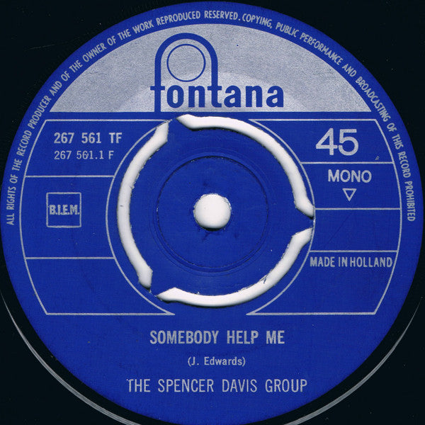 The Spencer Davis Group -Somebody Help Me / Stevie's Blues