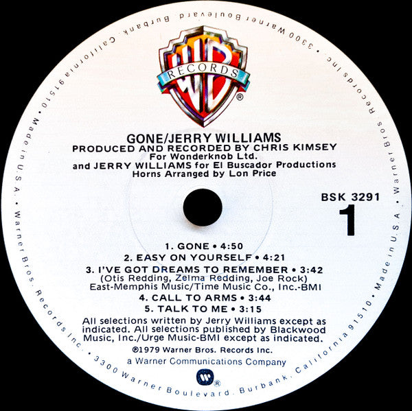 Jerry Williams* -Gone