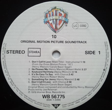 Henry Mancini - 10 - Original Motion Picture Sound Track