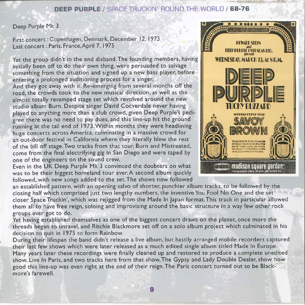 Deep Purple -Space Truckin' Round The World - Live 1968-76