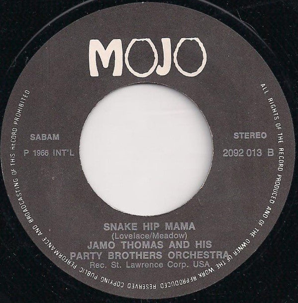Jamo Thomas And His Party Brothers Orchestra* -I Spy (For The FBI)
