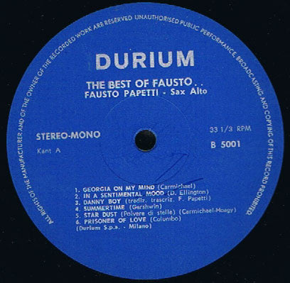 Fausto Papetti -The Best Of ... Fausto