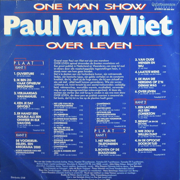 Paul Van Vliet (2) -One Man Show: Over Leven