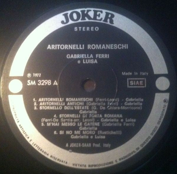 Gabriella Ferri -Aritornelli Romaneschi