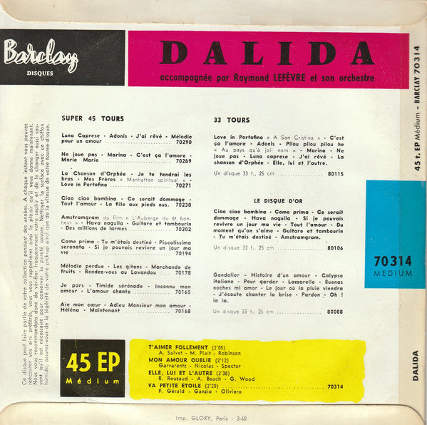 Dalida - T'aimer Follement