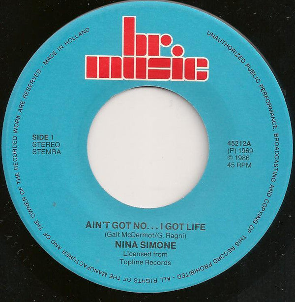 Nina Simone -Ain't Got No... I Got Life / Don't Let Me Be Misunderstood