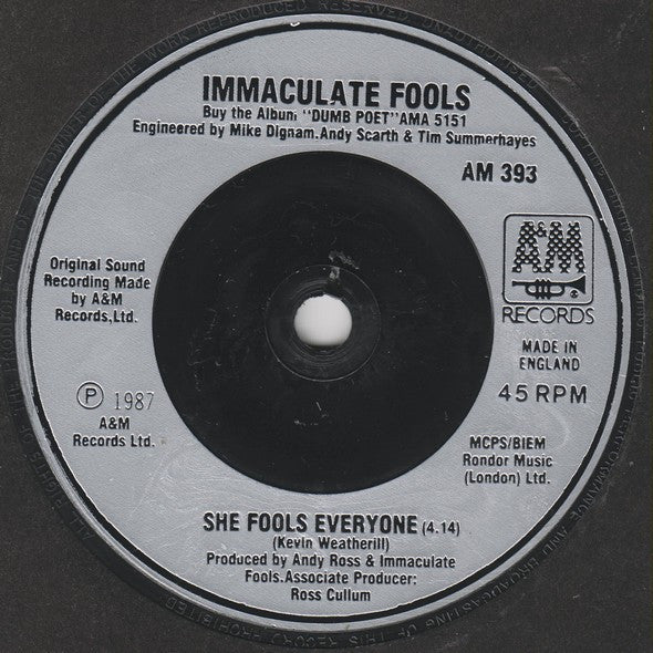 Immaculate Fools -Never Give Less Than Everything