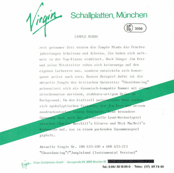 Simple Minds - Ghostdancing