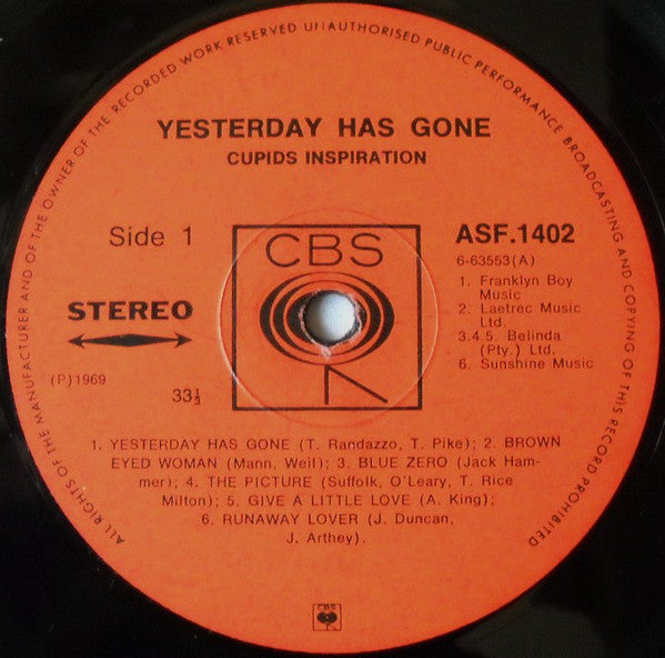 Cupid's Inspiration -Yesterday Has Gone