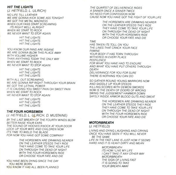 Metallica - Kill 'Em All