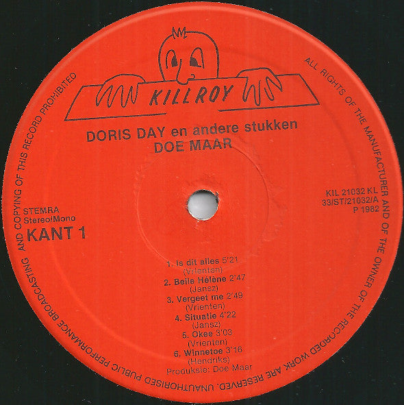Doe Maar -Doris Day En Andere Stukken