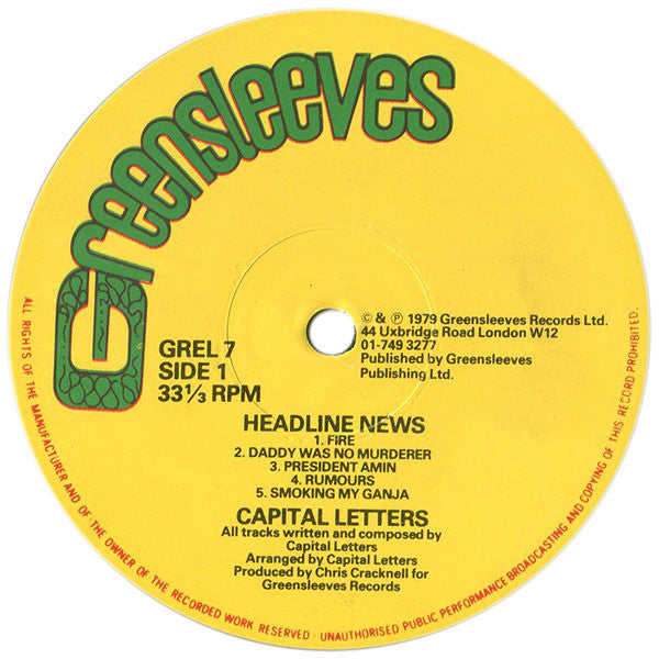 Capital Letters -Headline News