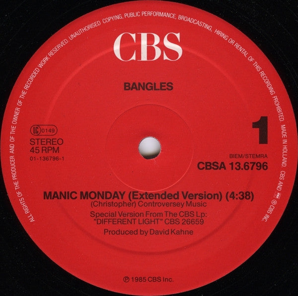 Bangles - Manic Monday (Extended Version)