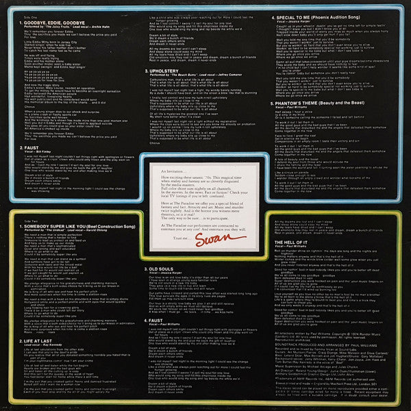 Paul Williams (2), Various -Phantom Of The Paradise - Original Soundtrack Recording