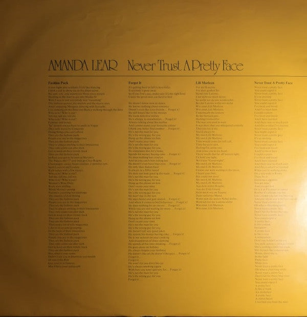 Amanda Lear -Never Trust A Pretty Face