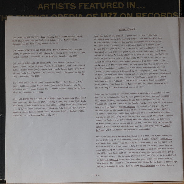 Various -Encyclopedia Of Jazz On Records