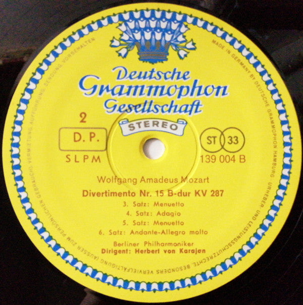 Mozart*, Berliner Philharmoniker · Herbert von Karajan -Eine Kleine Nachtmusik, Divertimento KV 287