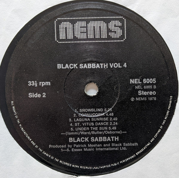 Black Sabbath -Black Sabbath Vol 4