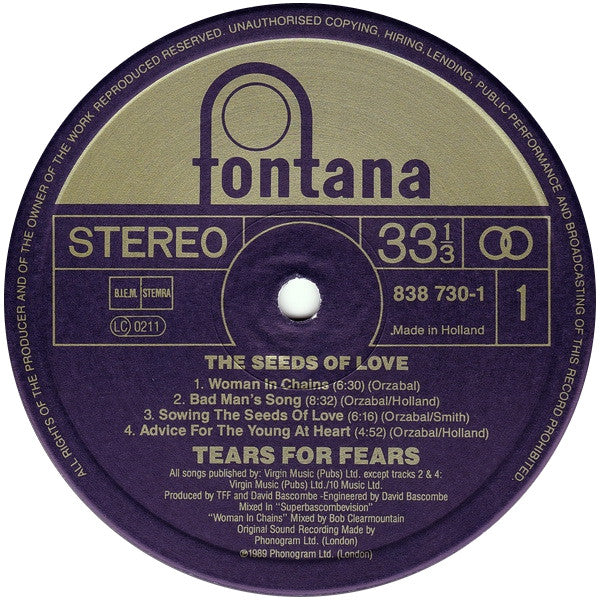 Tears For Fears -The Seeds Of Love