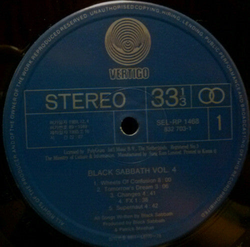Black Sabbath -Black Sabbath Vol 4