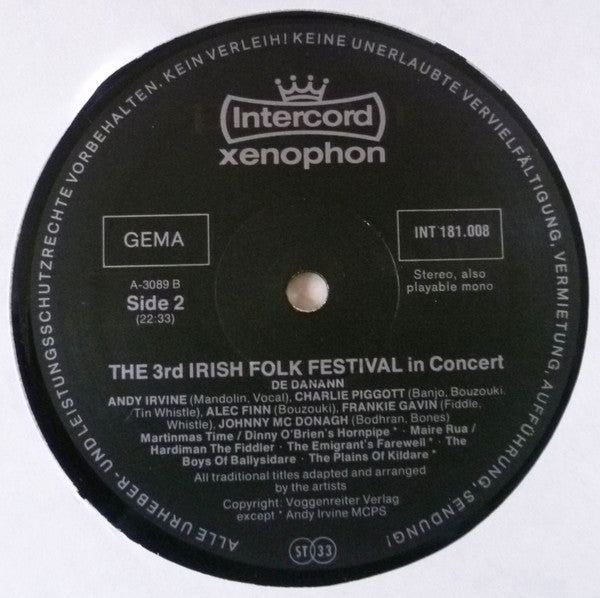 Various - The 3rd Irish Folk Festival In Concert