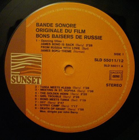 John Barry -James Bond 007 Bons Baisers De Russie, Goldfinger... (Bandes Sonores Originales)
