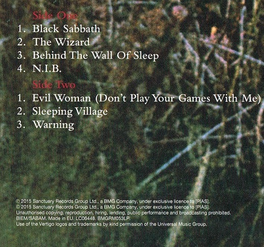 Black Sabbath -Black Sabbath
