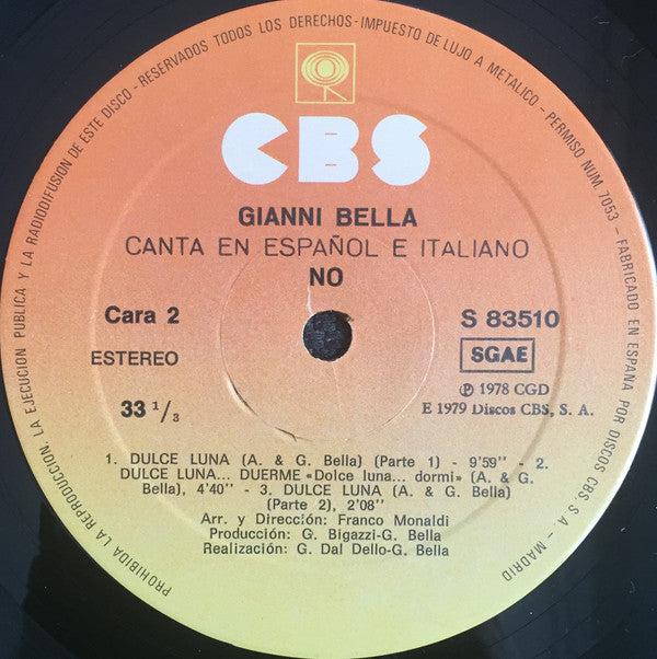 Gianni Bella -No (Canta En Español E Italiano)